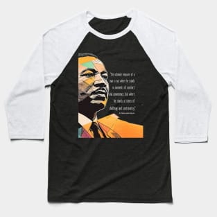 Dr. Martin Luther King Jr. 1: Martin Luther King Day on a dark (Knocked Out) background Baseball T-Shirt